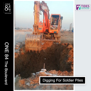 Digging for soldier piles